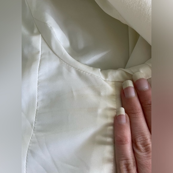 Vintage Eliza J White Blazer Jacket 3/4 Sleeve Minimalist Career Office Size M - Picture 16 of 16